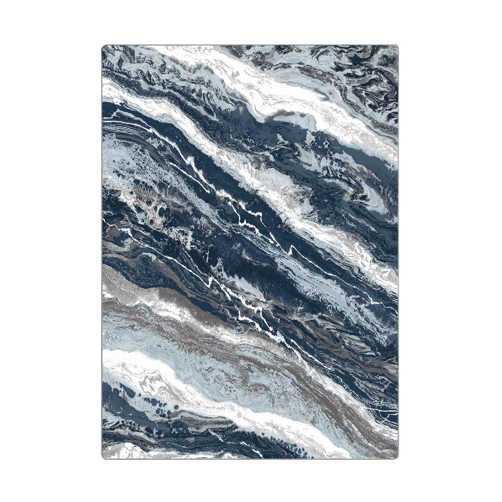 Blue 8x10 Machine Washable Area Rug Z323