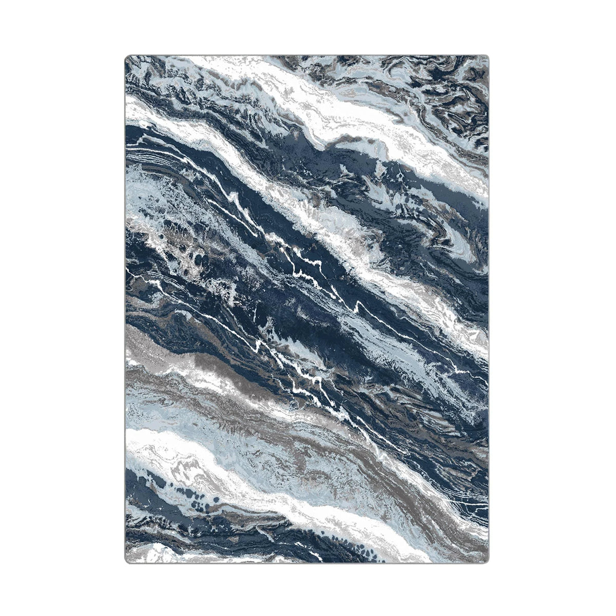 Blue 8x10 Machine Washable Area Rug Z323
