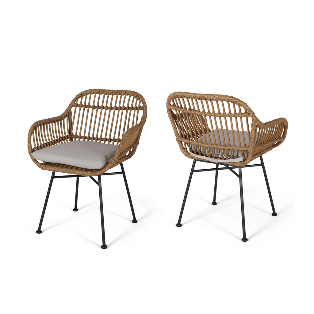 Rattan Chairs Set of 2 with Cushions I974622