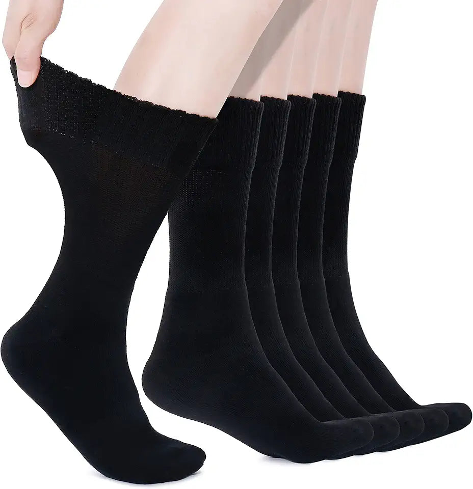 Cotton Diabetic Crew Socks 9-12 P2545
