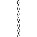 Aluminum Teardrop Rain Chain 8-1/2-ft Length Black J336809