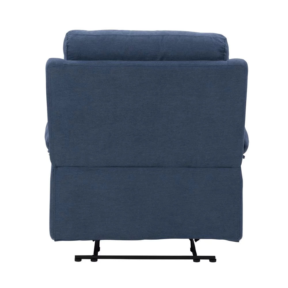 Blue Fabric Manual Recliner R2272
