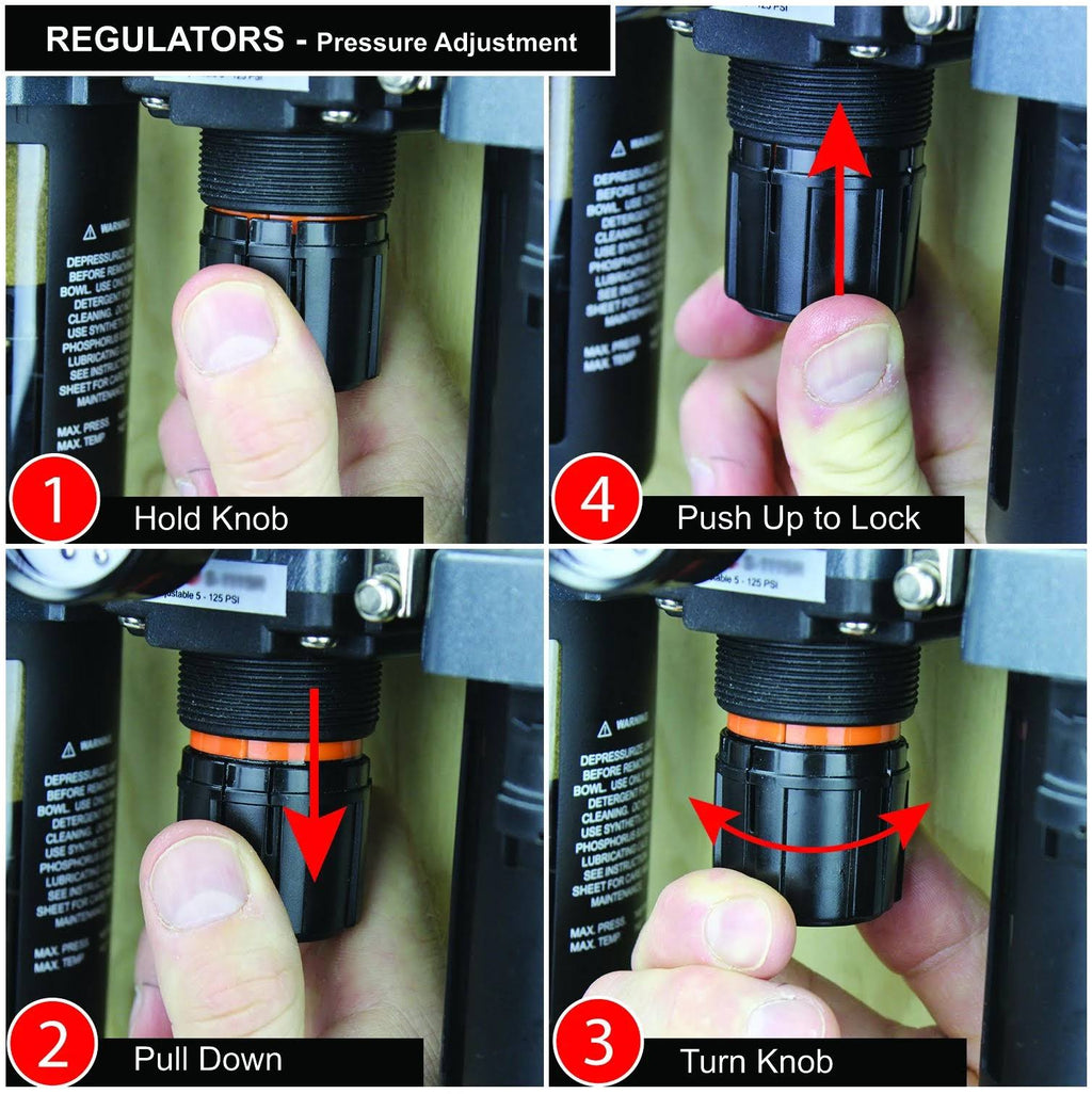1/4 in. NPT Polycarbonate FRL Air Filter Regulator and Lubricator System J64255