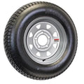Mounted Radial Trailer Tire on Rim St205/75r15 Load C 5 Lug Silver Spoke D63076