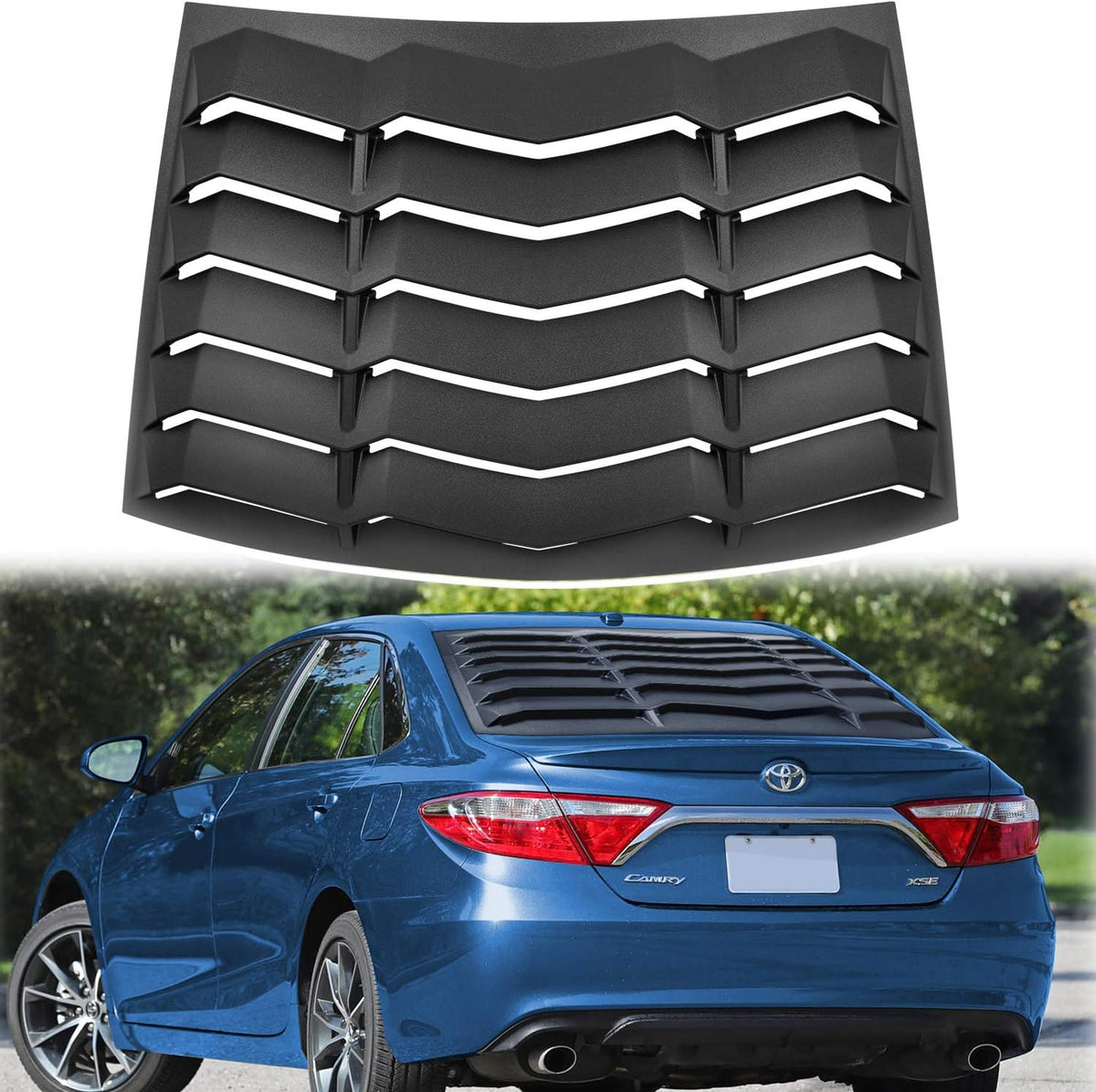 Matte Black ABS Rear Window Louver for Toyota Camry 2012-2017 F8772