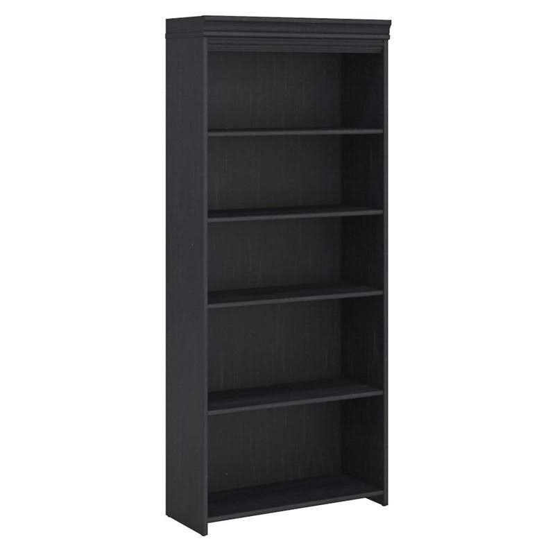5 Shelf Bookcase in Antique Black X293113