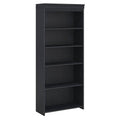 5 Shelf Bookcase in Antique Black X293113