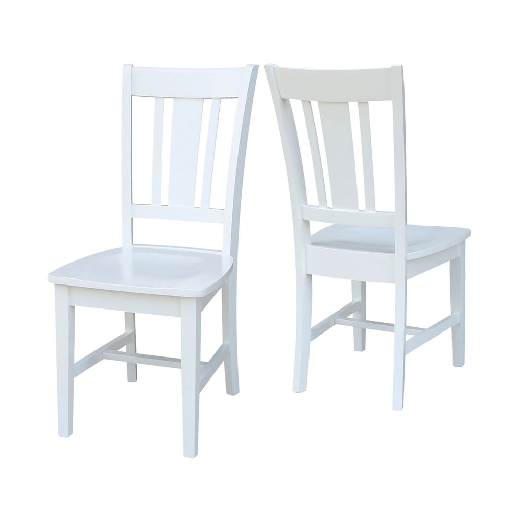 White Solid Wood Splatback Chairs Set of 2 K225813