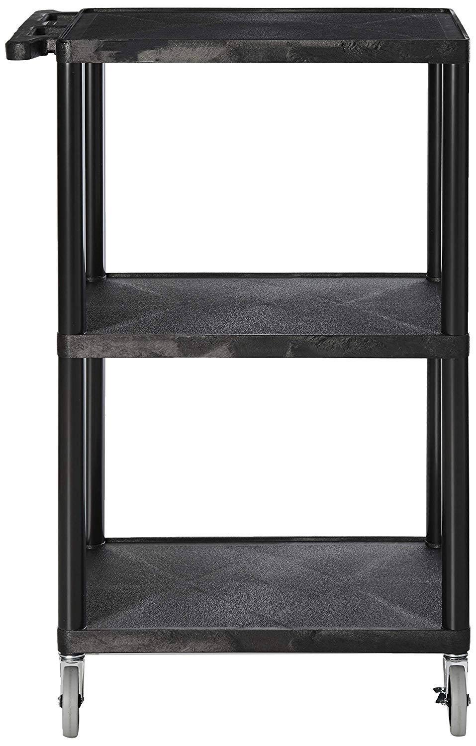 Black 3 Shelf Utility Cart H256912