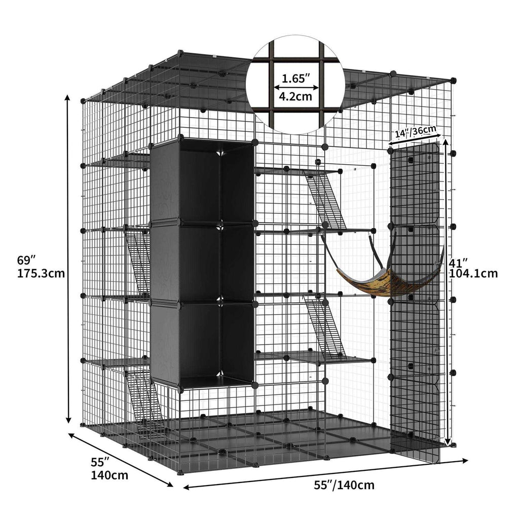 Large 5-Tier Cat Cage with Hammock T38194