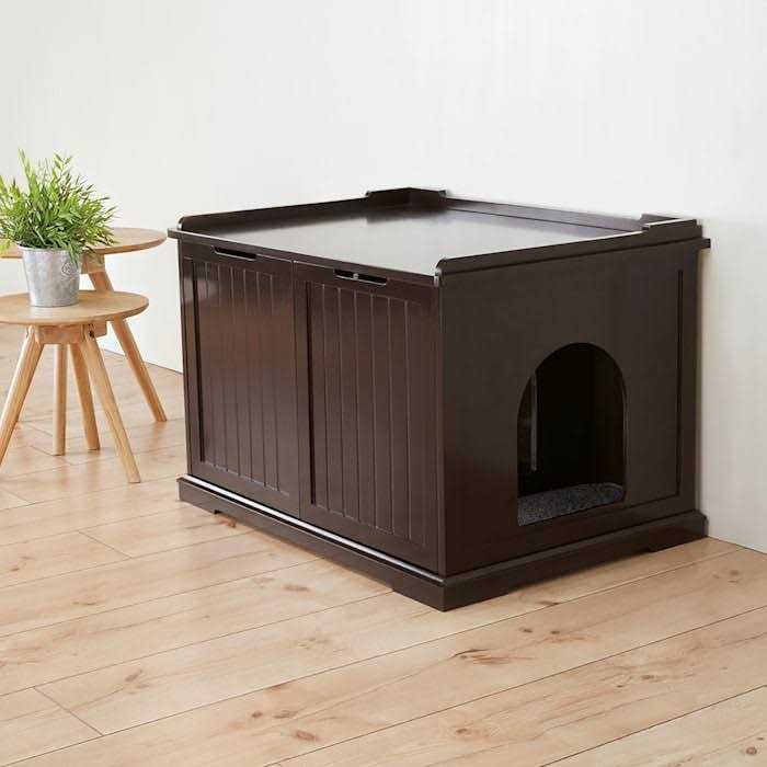 Wooden Pet House and Litter Box K873