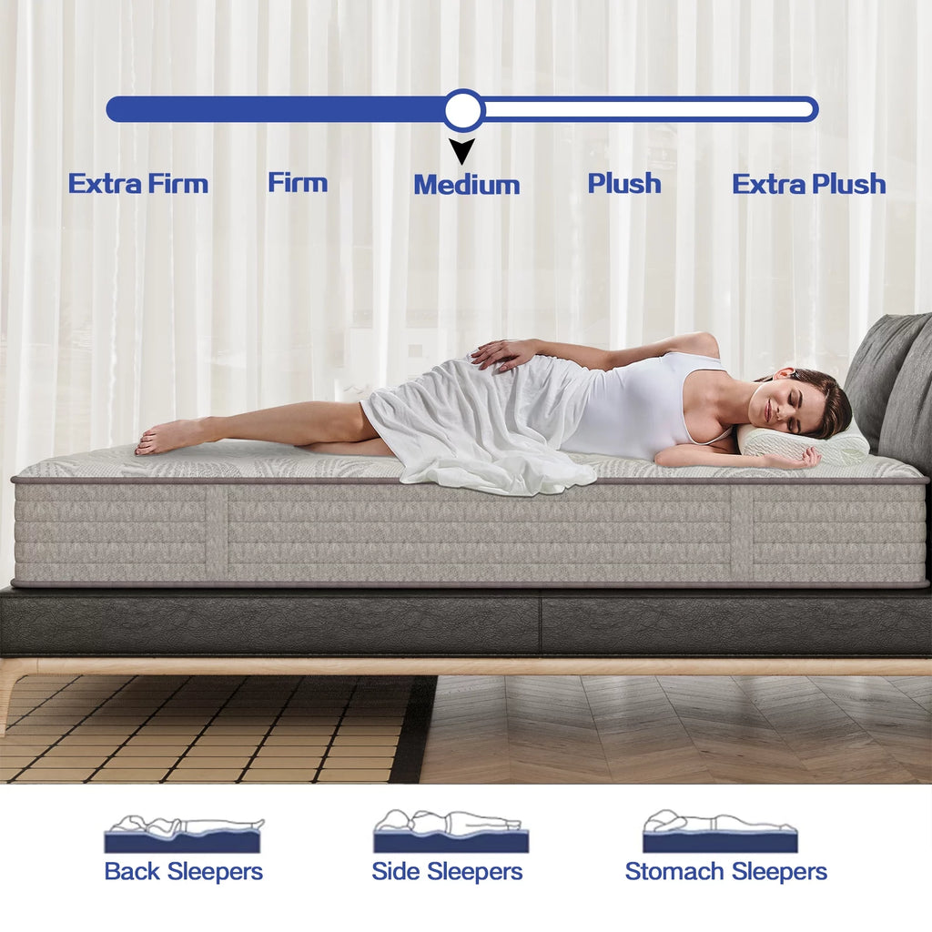 12 Full Size Gel Memory Foam Pocket Spring Hybrid Mattress B271