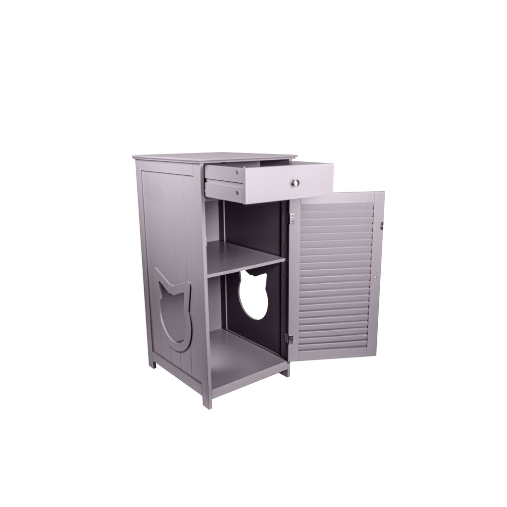 Cat Litter Enclosure with Storage Drawer I436398