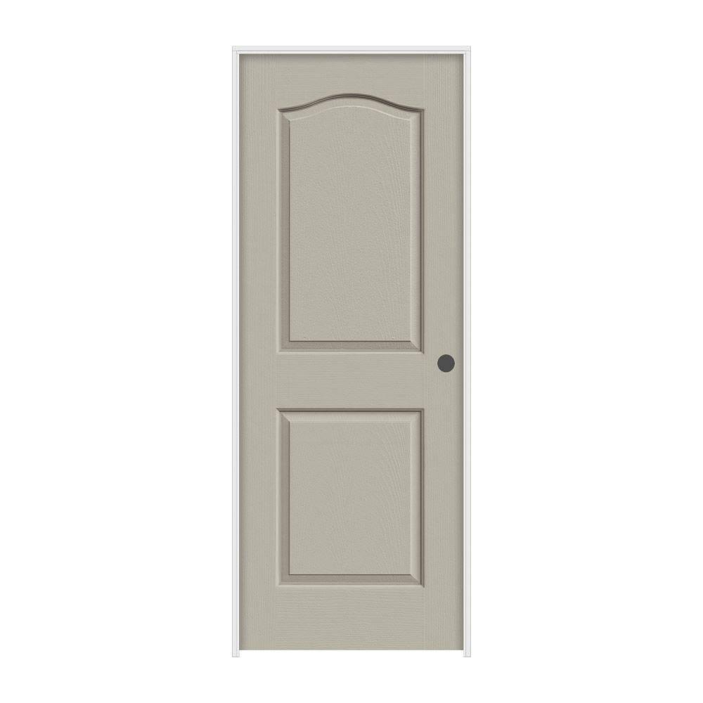 32 in. x 80 in. Desert Sand Painted Left-Hand Textured Molded Composite MDF Single Prehung Interior Door C539269