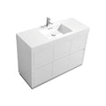 48 in. Free Standing High Gloss White Bathroom Vanity T60803