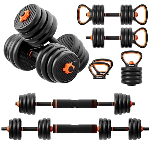 Adjustable 4 in 1 Weight Set, Dumbbell, Barbell, Kettlebell and Push-up M729429