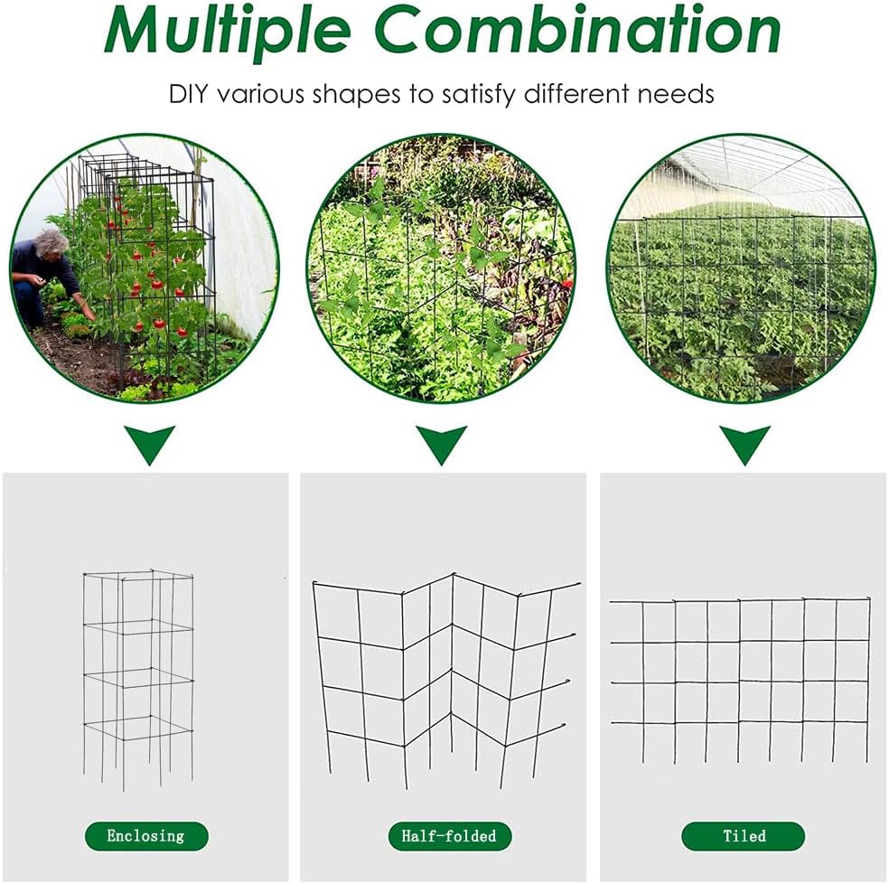 4 Pack 39 Inches Tall Square Plant Support Cage M195167