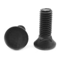 3/8 inch-16 x 1 1/4 inch Grade 5 Plow Bolt #3 Flat Head Medium Carbon Steel Black Oxide Pk 100 V402921