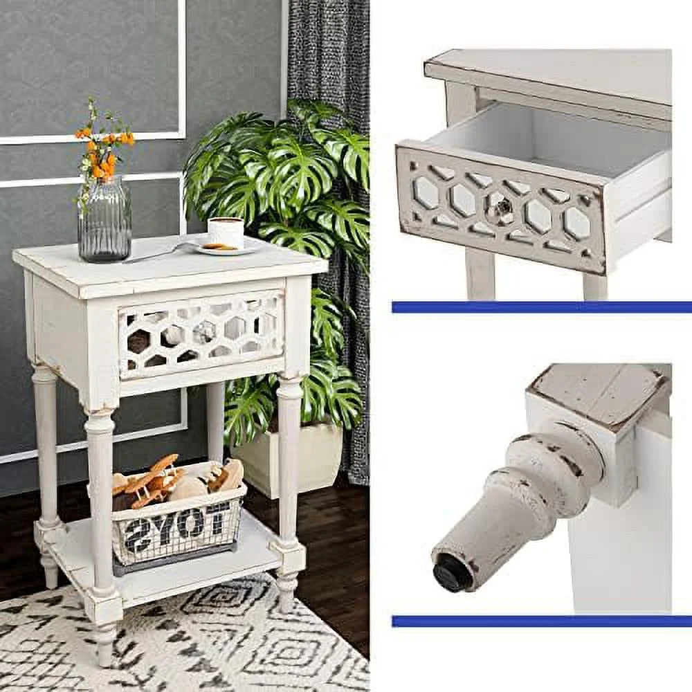 3 Drawer Wood Grain End Table D395576
