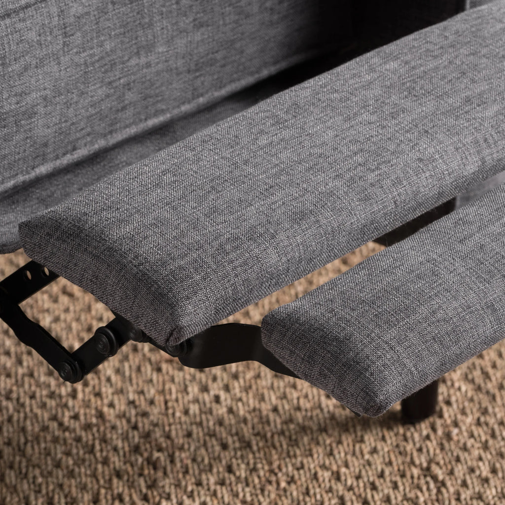 Grey Fabric Recliner U2507