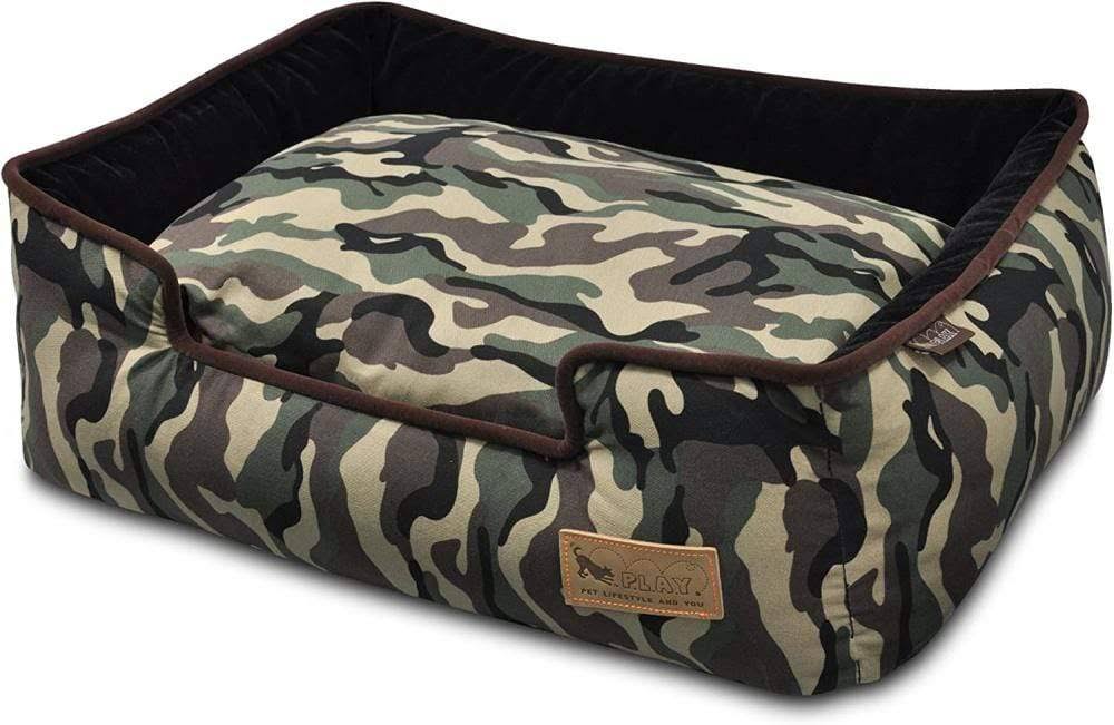 Camouflage Lounge Dog Bed - Green - Large K149