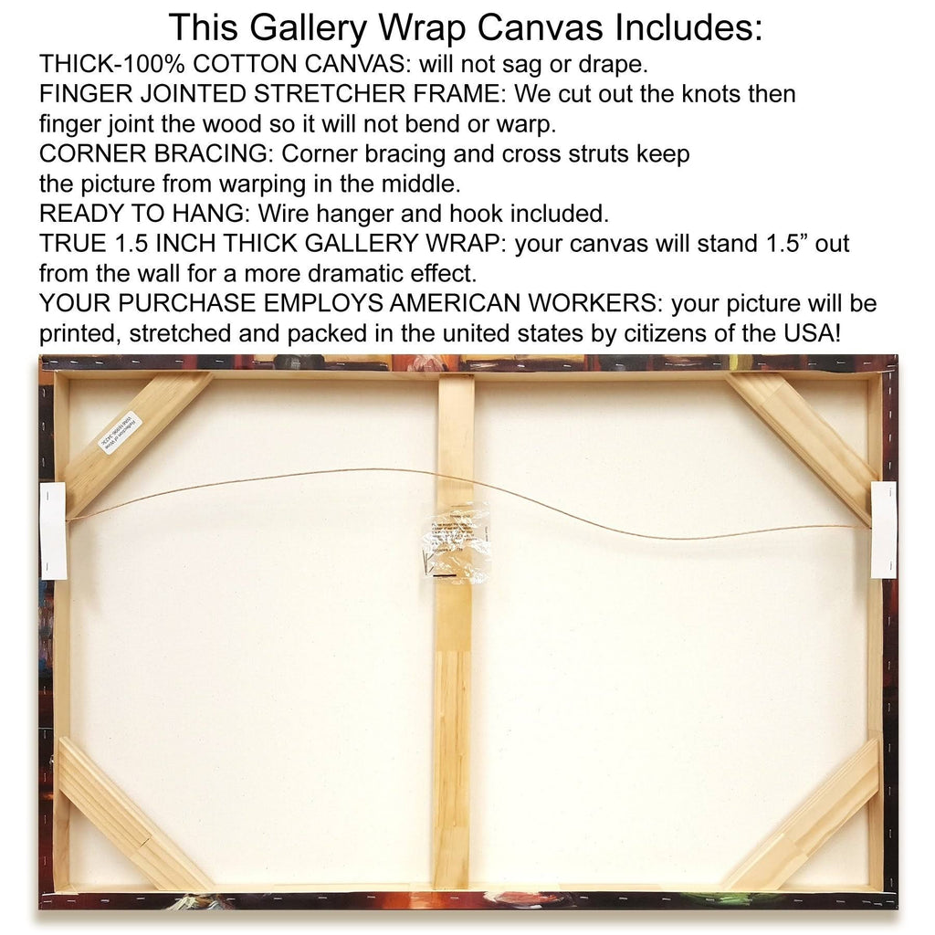 Golden Print on Canvas W73977