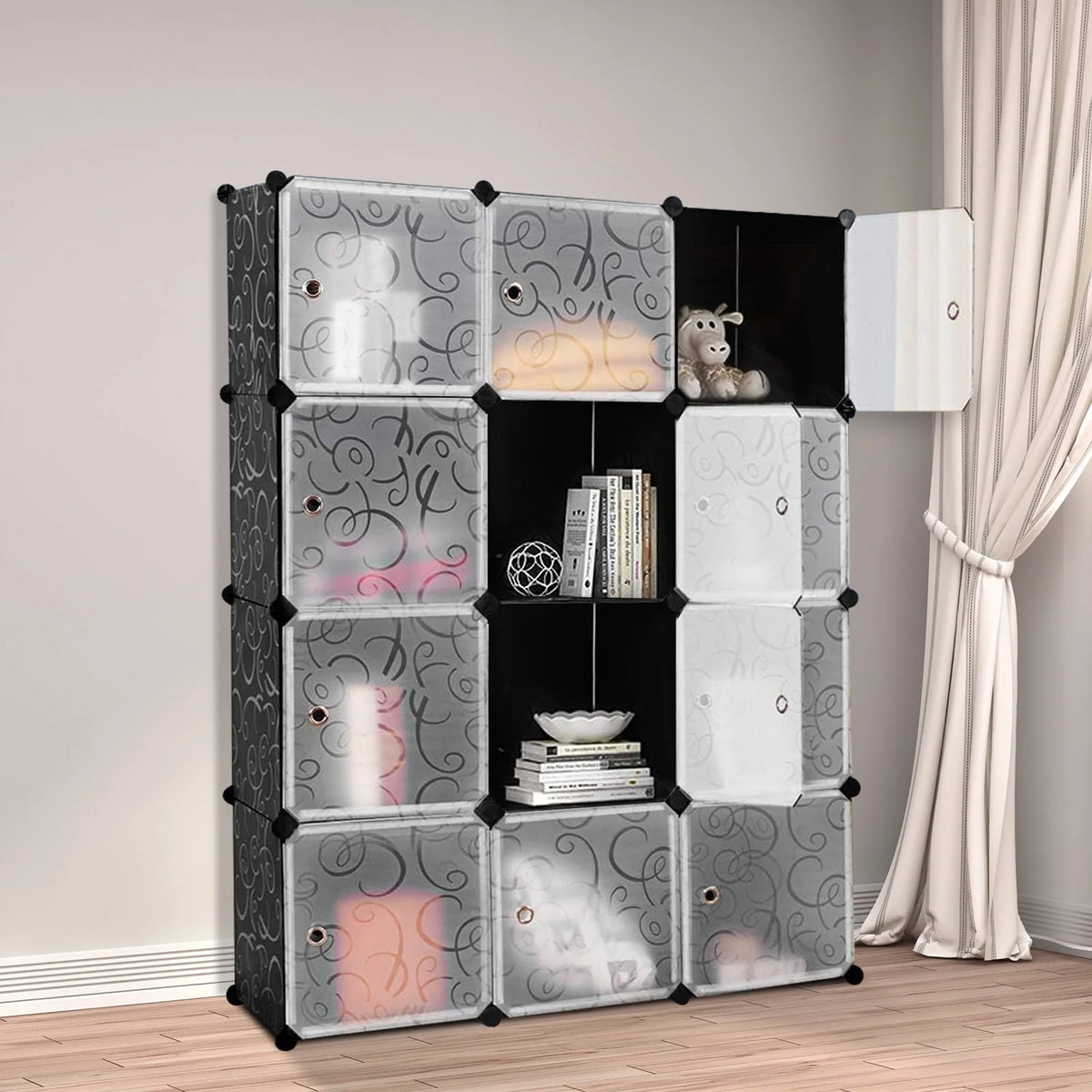 14'' x 14'' 12 Cube Storage Organizer with Doors G71365