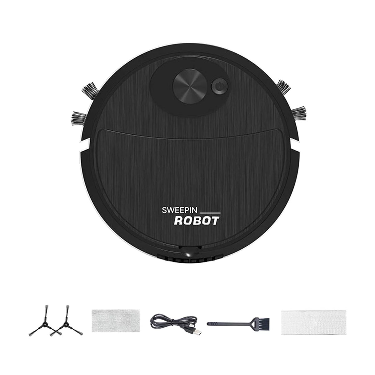 White Three-in-one Sweeping Robot Mop Vacuum Cleaner W439518
