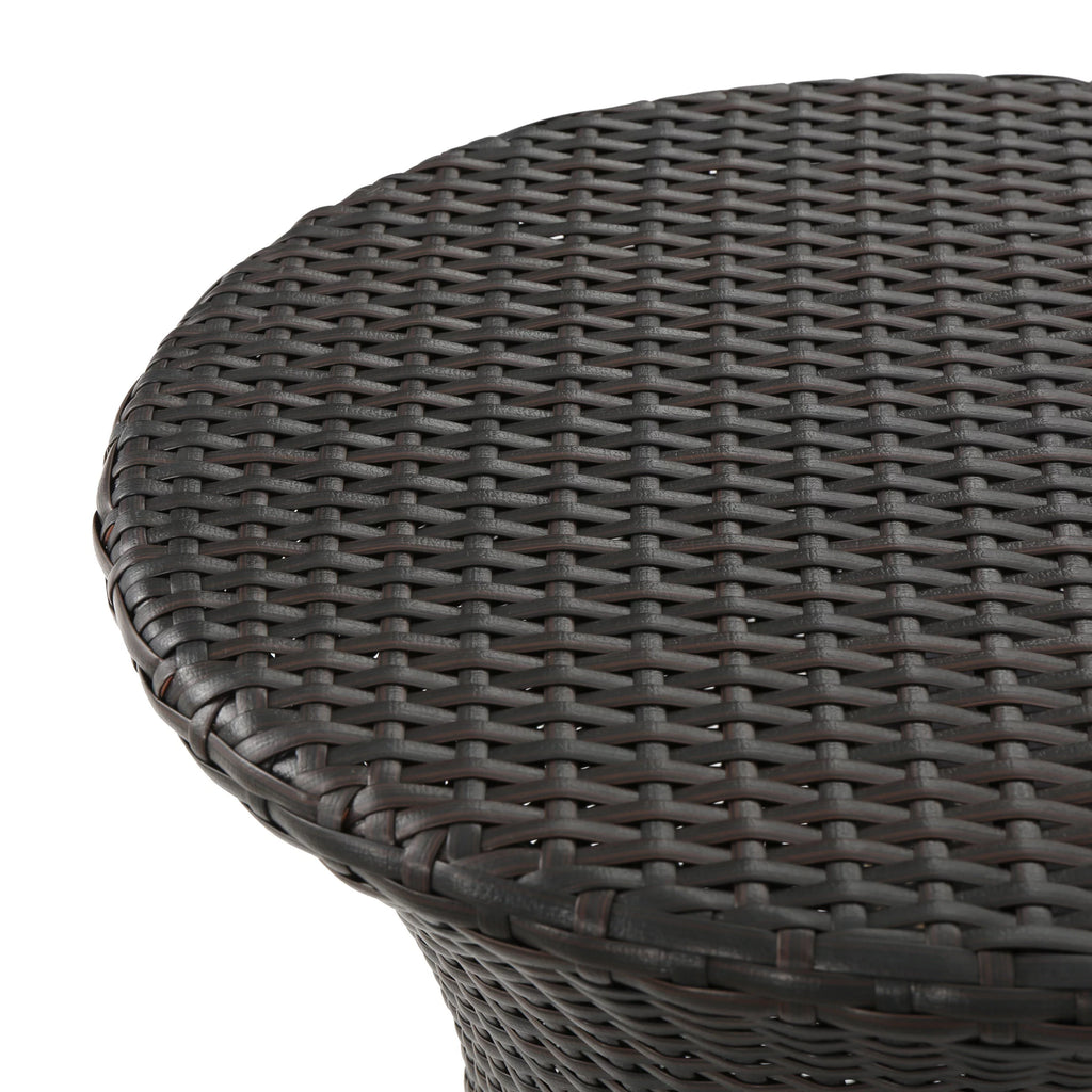 Multibrown Outdoor Wicker Side Table Z8131
