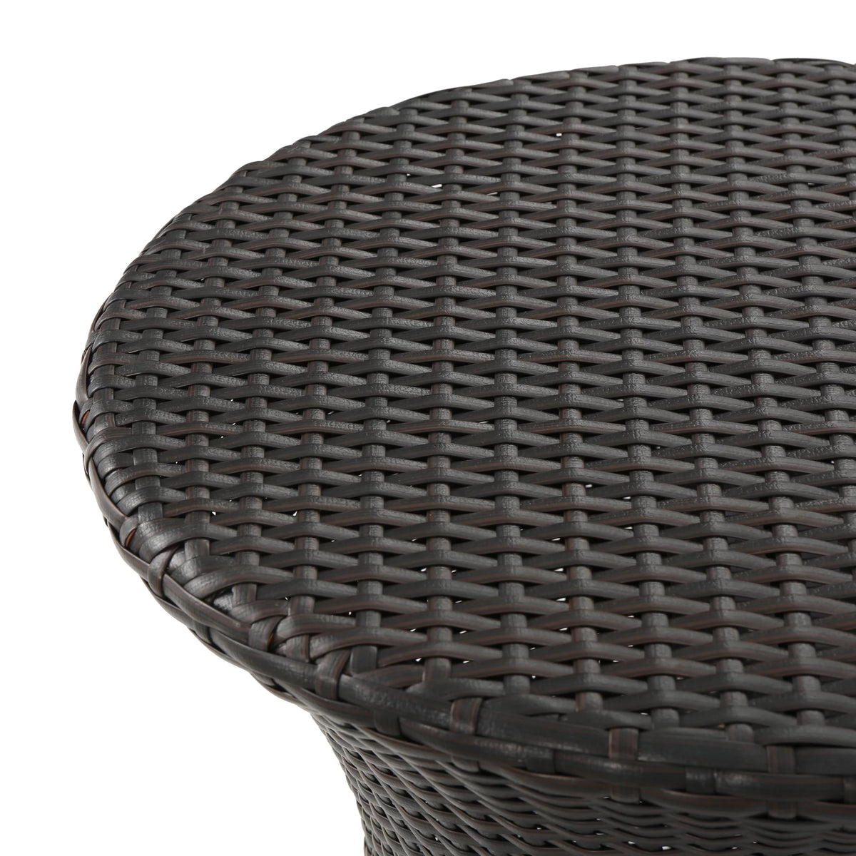 Multibrown Outdoor Wicker Side Table Z8131
