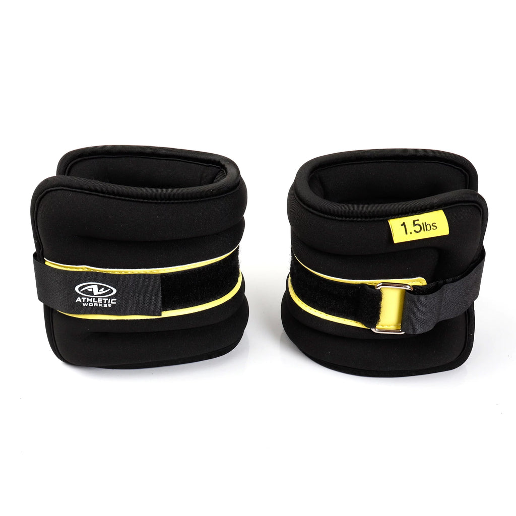 5lb Pair Ankle & Wrist Weights 2.5 lbs Each Adjustable Strap F468152