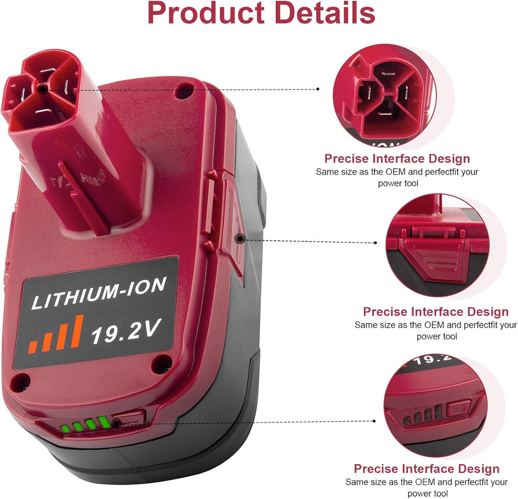 6000mAh 19.2V Lithium Battery (2 Packs) S327010