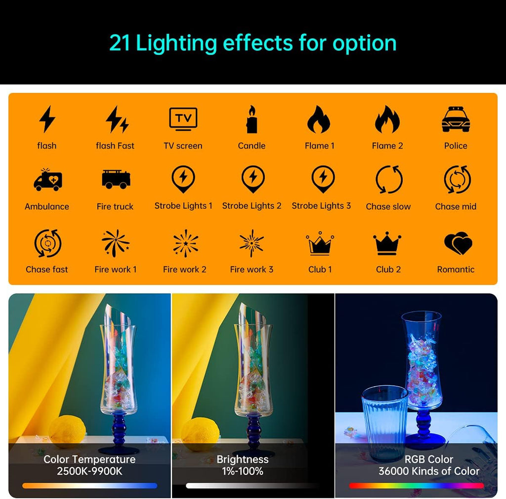 RGB Video Light Panel with Aluminum Alloy Body, Pack of 2 W1332
