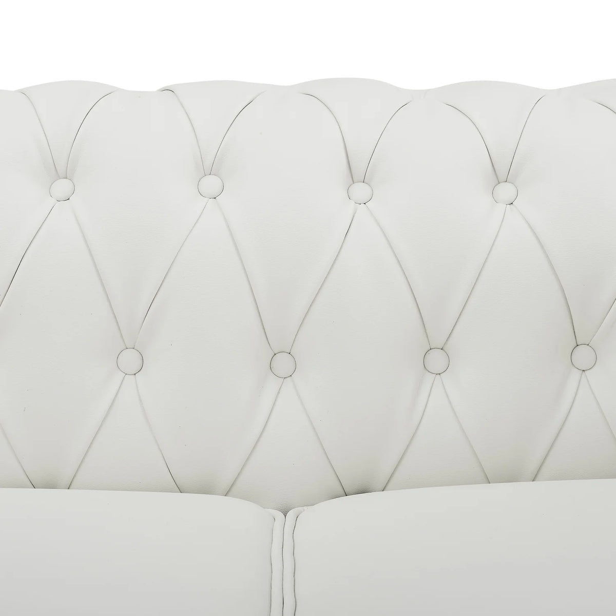 White Tufted Sofa L6110