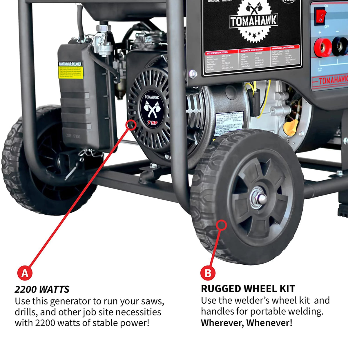 120 Amp Welder with 2,200W Generator R373355