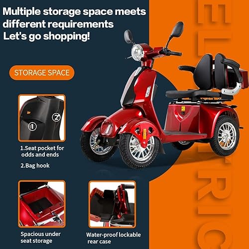 Red 4 Wheel Electric Mobility Scooter M17216