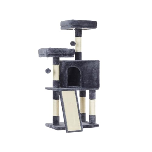 45.3-Inch Cat Tree with Scratching Post and Ramp A1800