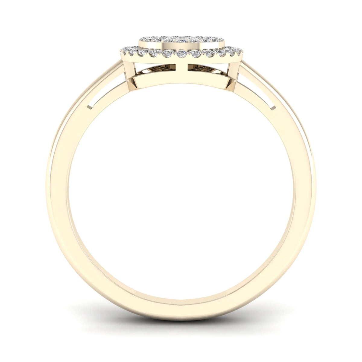 10K Yellow Gold Diamond Cluster Halo Ring Z68843