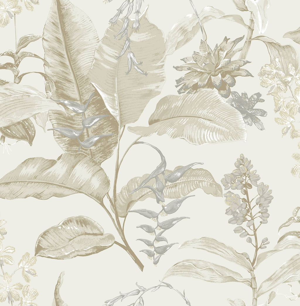 Beige Botanical Wallpaper E514