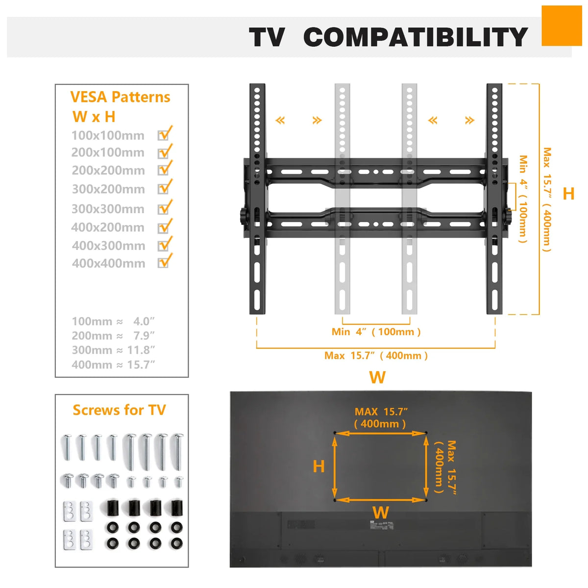 Black Mobile TV Stand for 32 to 55 inch Flat TVs X73291