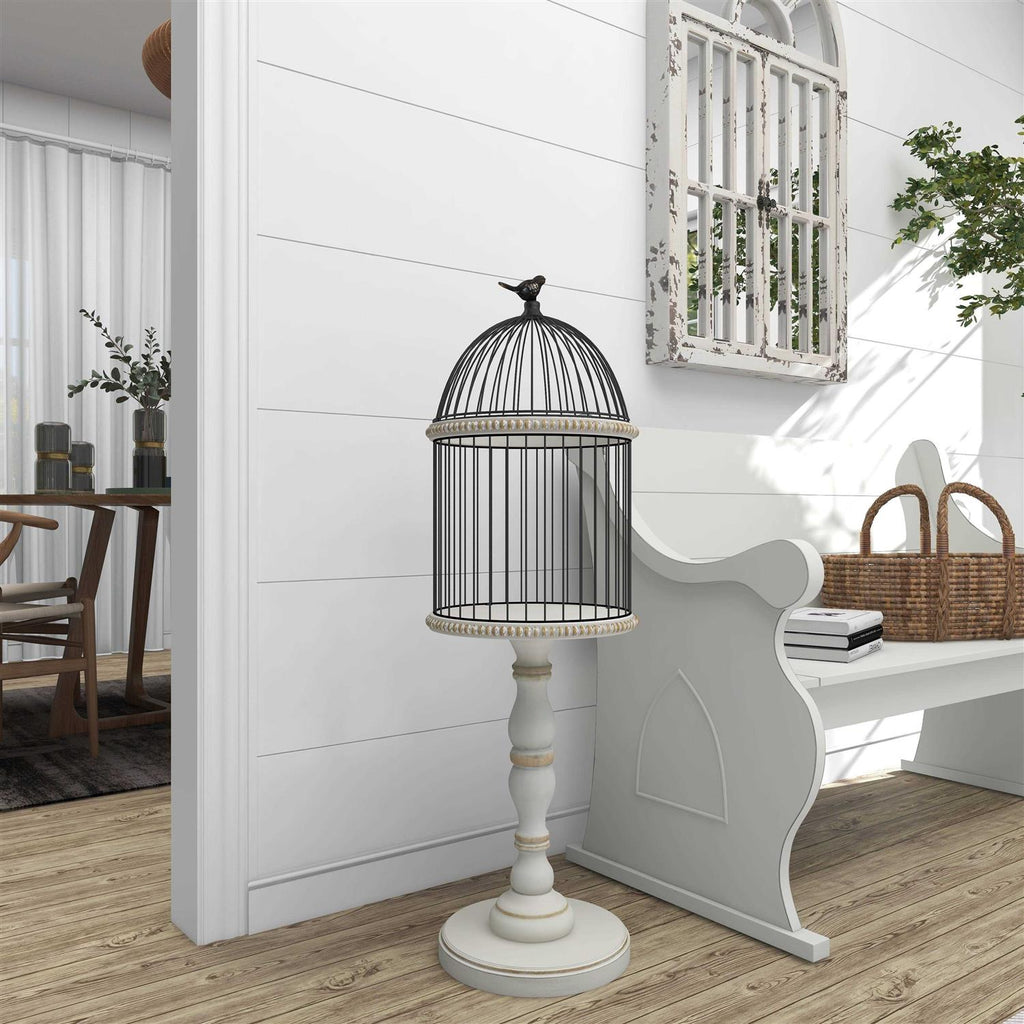 White Wood Birdcage U706276