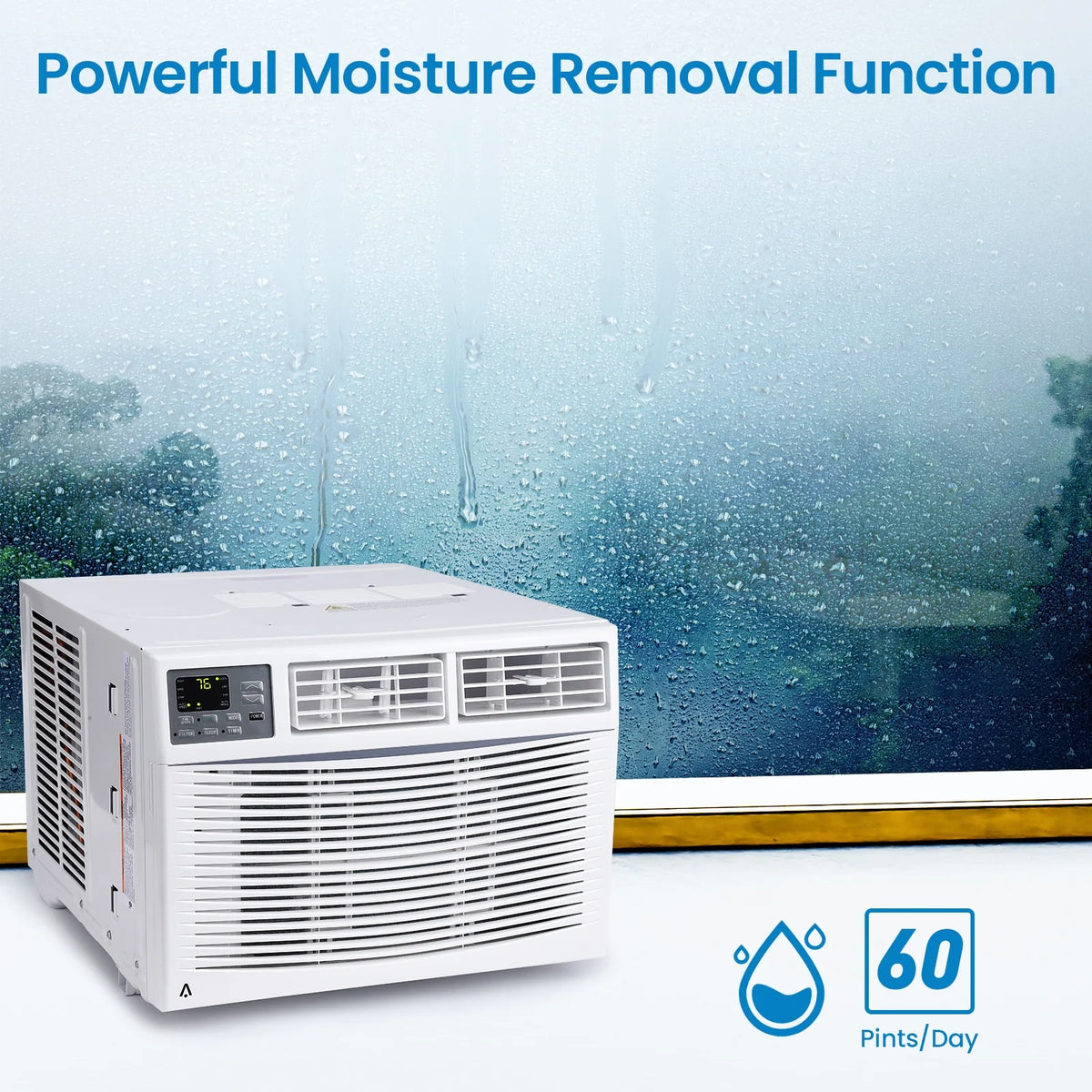 8,000 BTU Window-Mounted Air Conditioner with Remote/App Control V2525