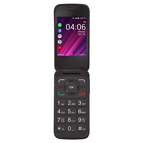 Black 4G LTE Flip Phone F4878