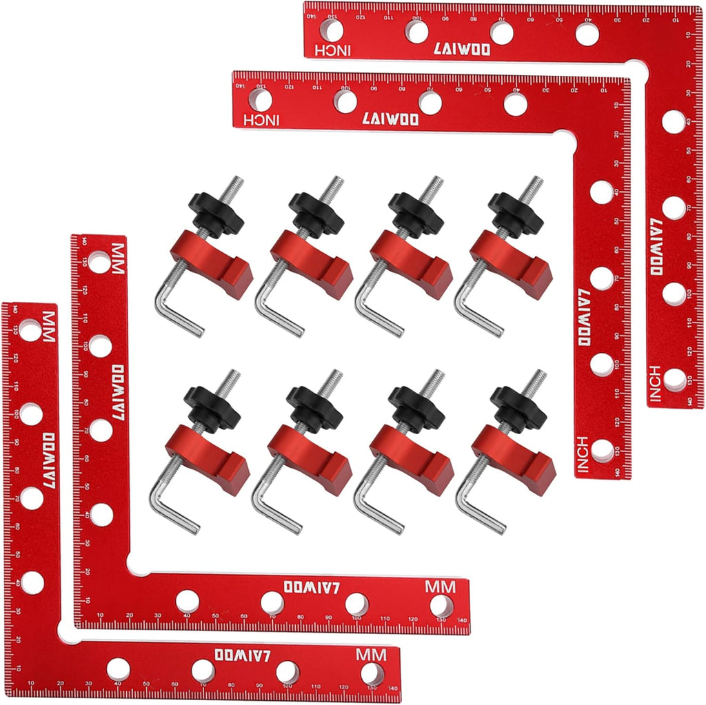 90 Degree Positioning Squares 4 Set 5.5inch Aluminum Alloy Corner Clamp J372