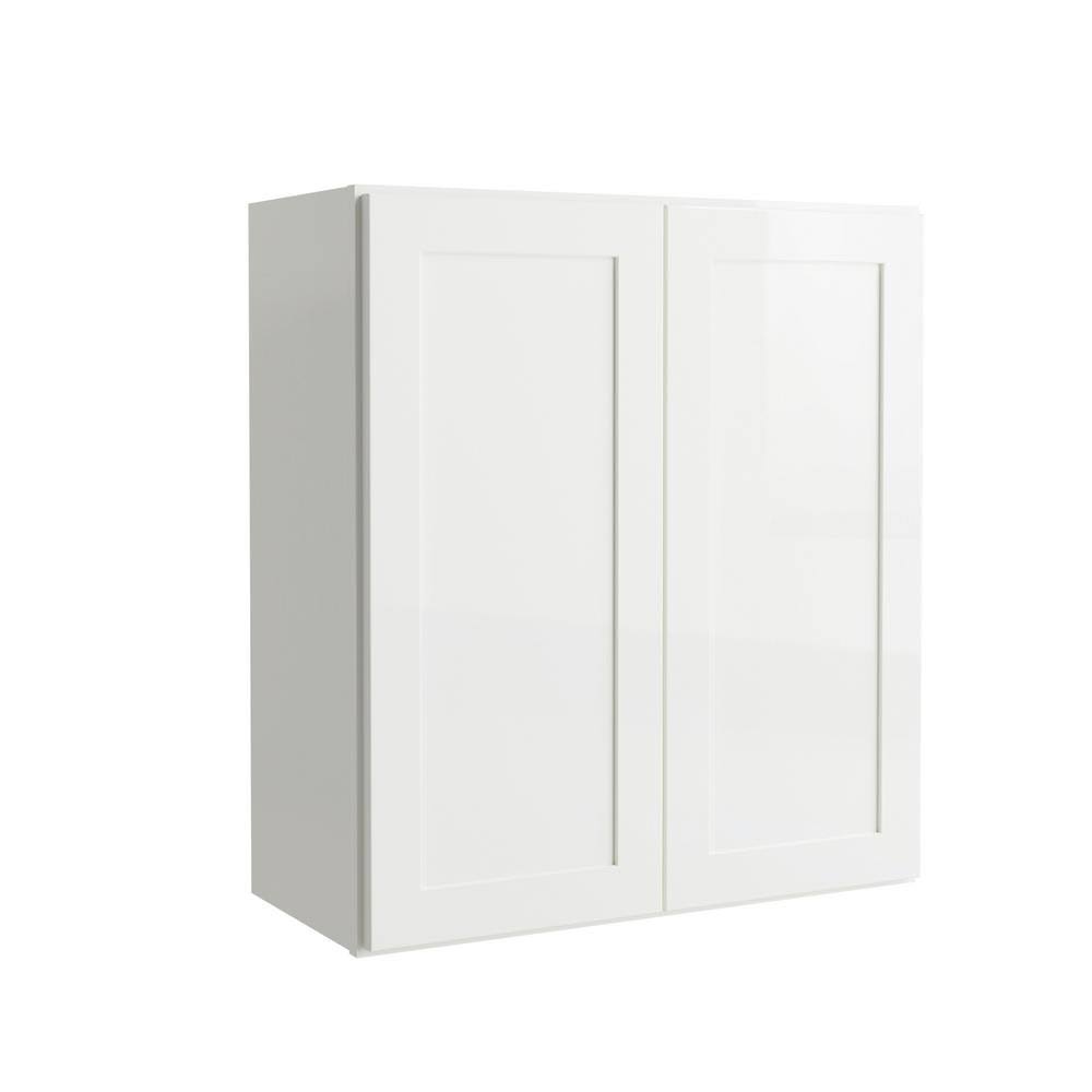 White Laminate Shaker Wall Kitchen Cabinet 27 in. x 30 in. x 12 in. A622070