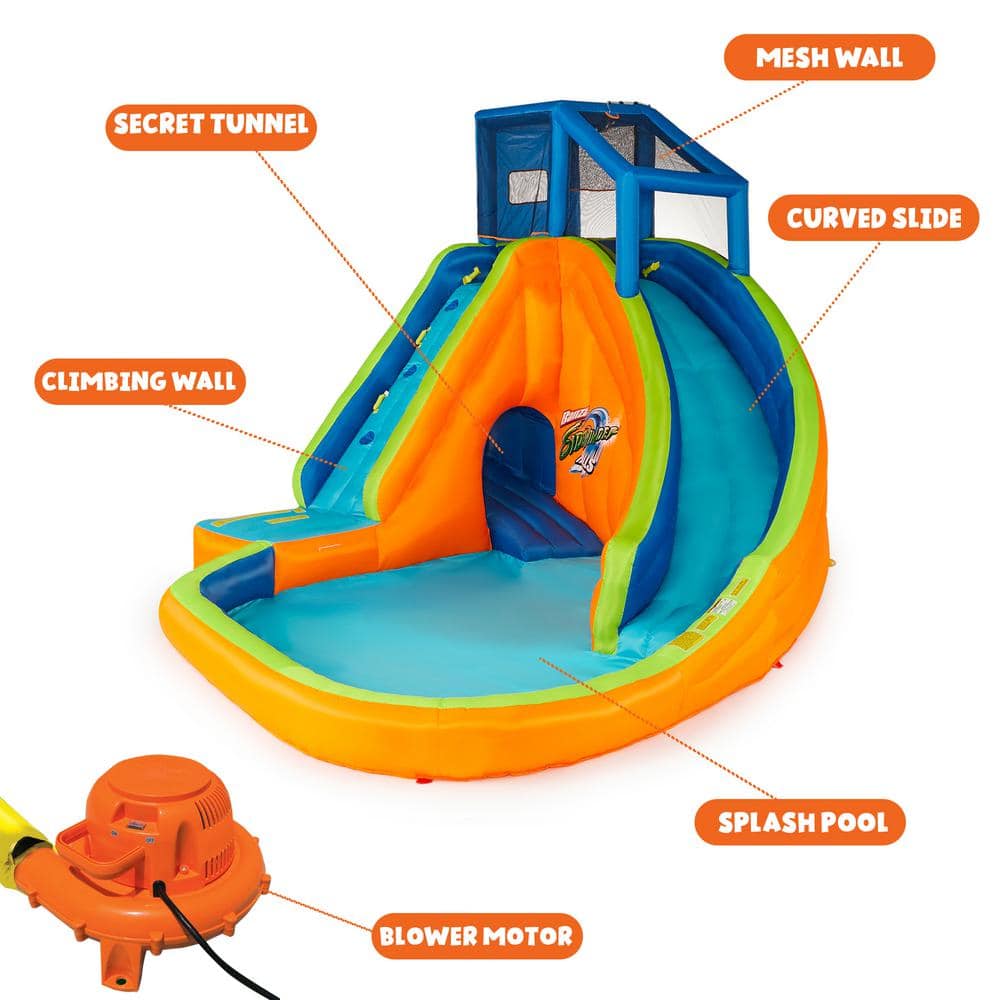Multi Polyester Inflatable Water Park Play Pool with Slides and Blower V860