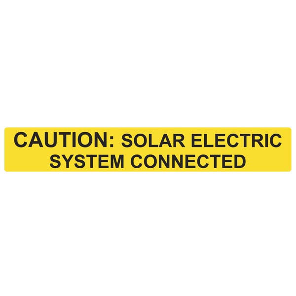 Reflective Solar Caution Label Yellow 50 per Roll W679