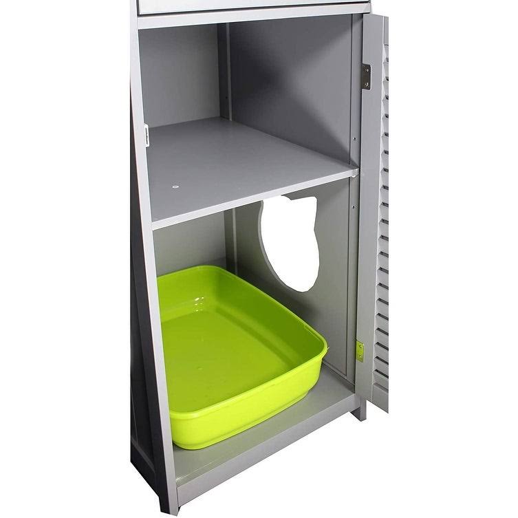 Cat Litter Enclosure with Storage Drawer I436398