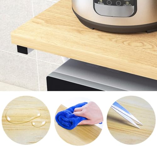 2 Tier Wooden Microwave Stand Shelf with Drawer A903086
