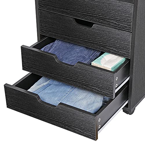 White 5 Drawer Mobile File Cabinet with Casters N62677